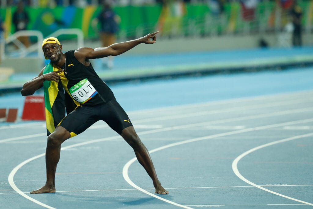 usain bolt celebration