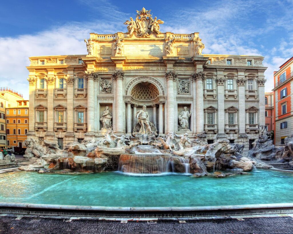 Rome Trevi Fountain in Italy