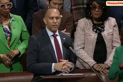 Hakim Jeffries speaks before the vote on President Trump's "big beautiful bill."