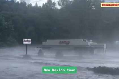 Three people, including two children, have died in flooding in a New Mexico town.