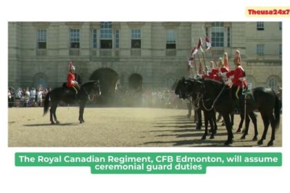 Members of the Canadian Armed Forces officially take over the King's Life Guard.