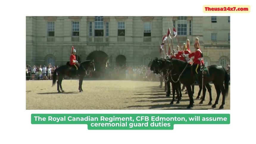 Members of the Canadian Armed Forces officially take over the King's Life Guard.